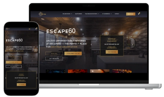 escape room website design