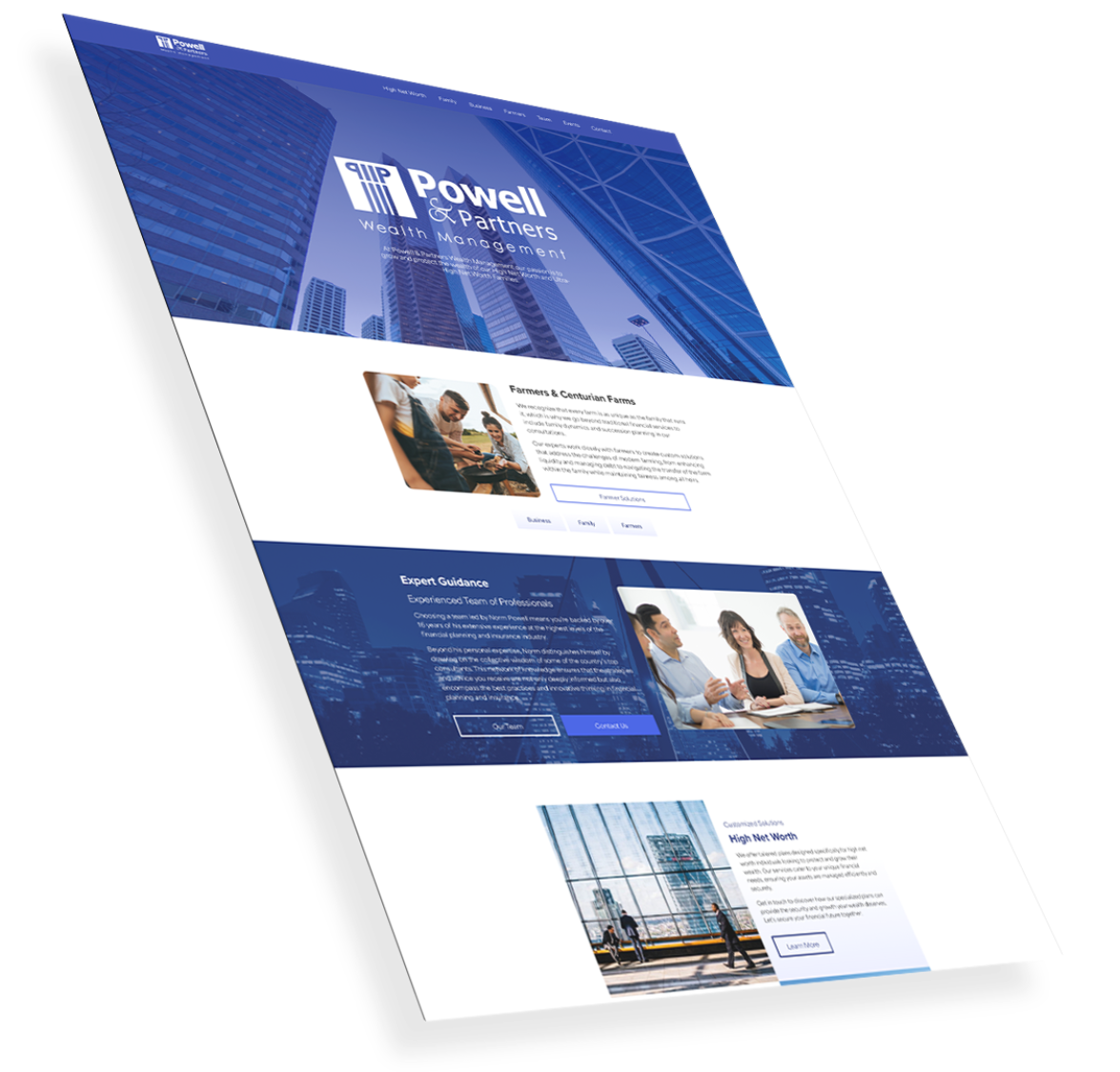 wealth management web designers