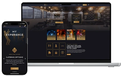 escape room website design